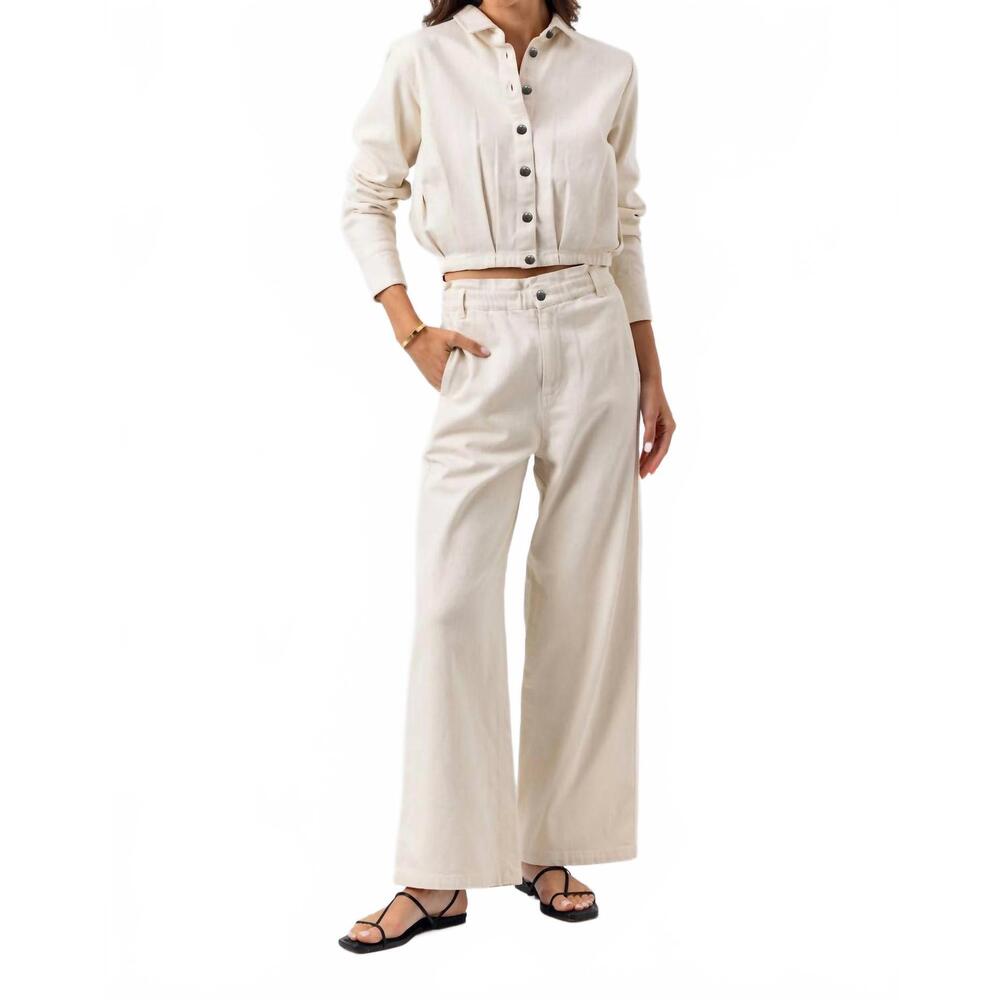NEW SUNDAYS paxton straight leg pants in natural white